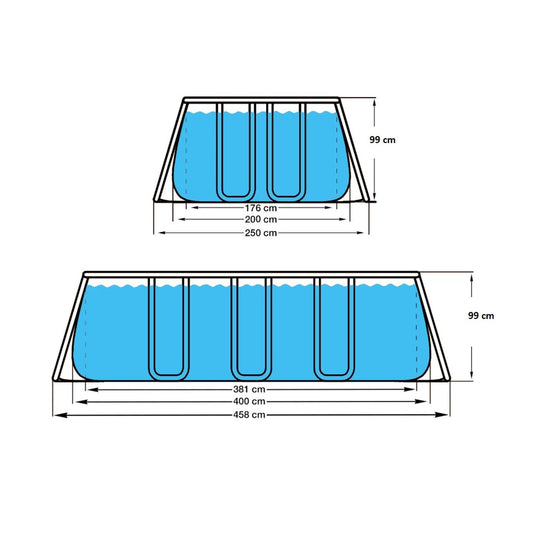 Basen AVENLI Steel Super 400 x 200 x 99 cm zestaw z filtracją.
