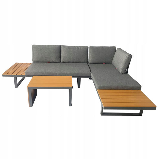 Zestaw mebli ogrodowych NUFORMA narożnik sofa stolik.