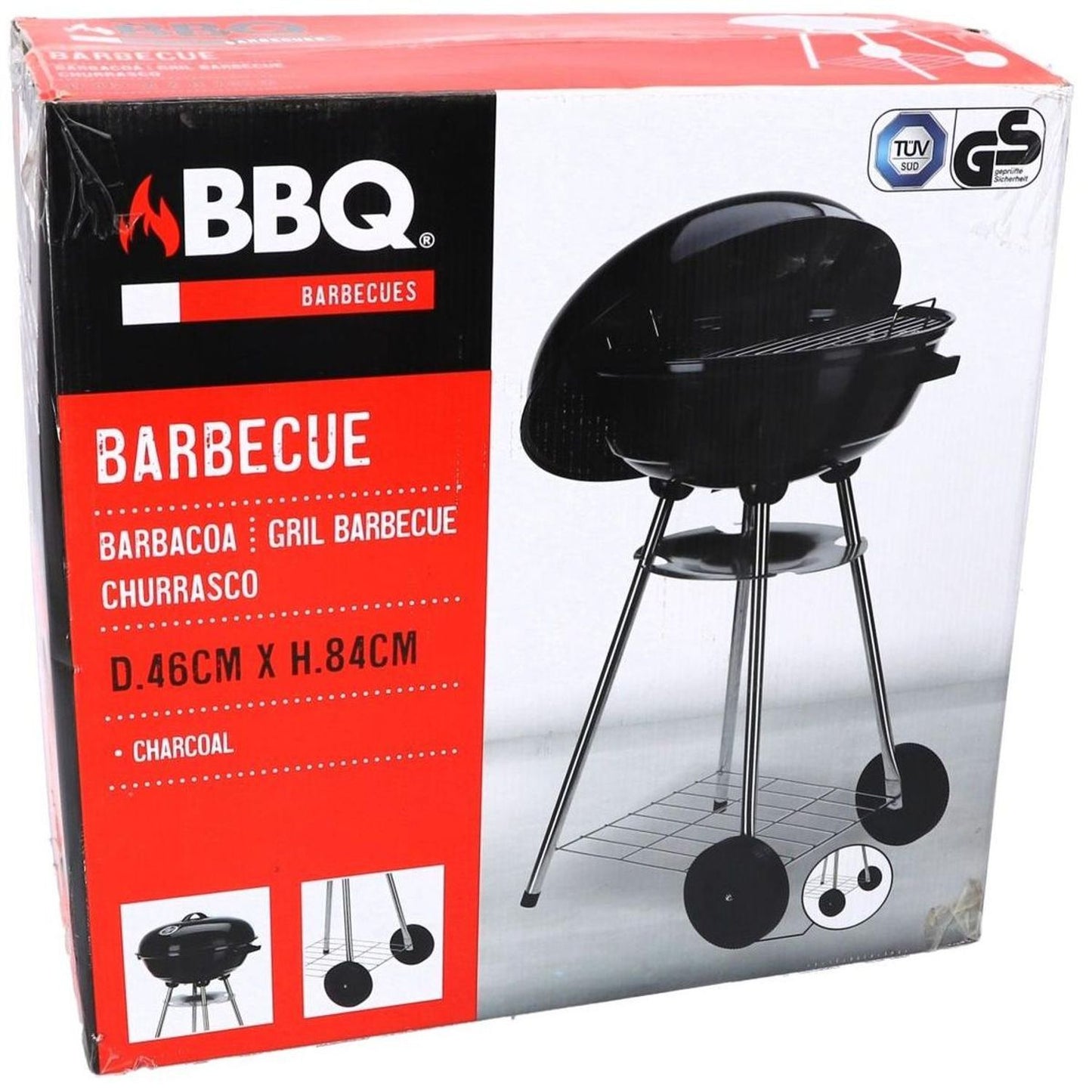 Grill ogrodowy kulisty REX stalowy śr. 46 cm