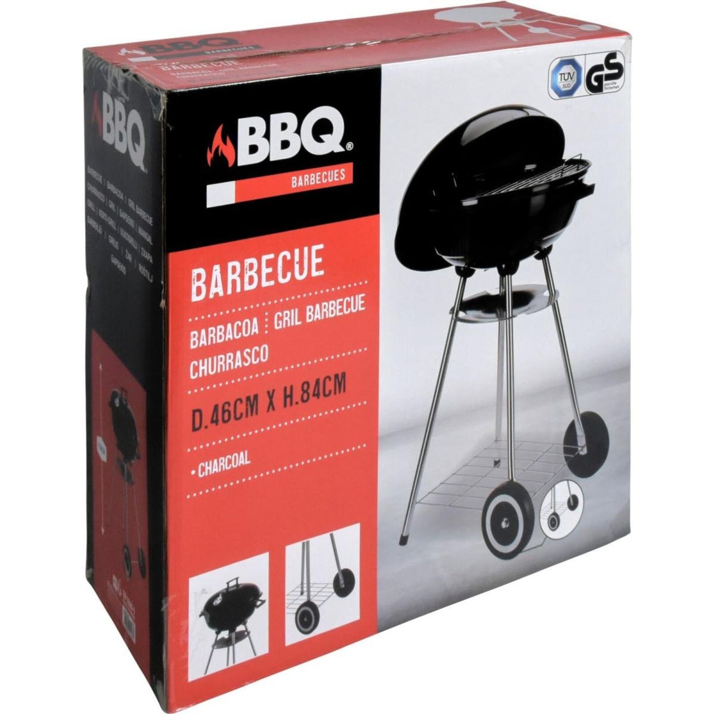 Grill ogrodowy kulisty REX stalowy śr. 46 cm