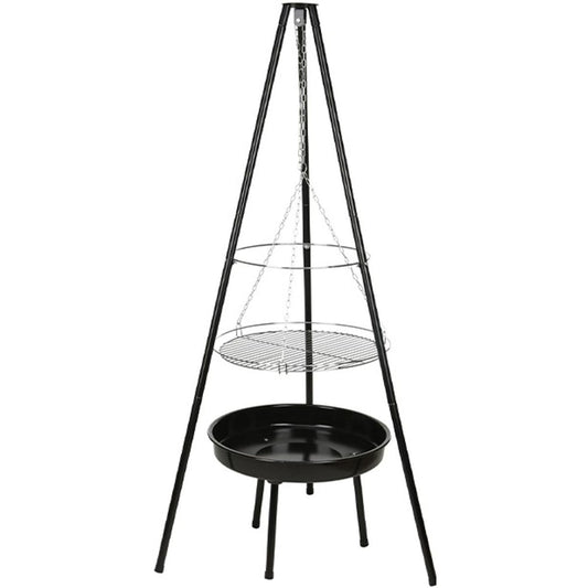 Grill ogrodowy wiszący na trójnogi 52 cm